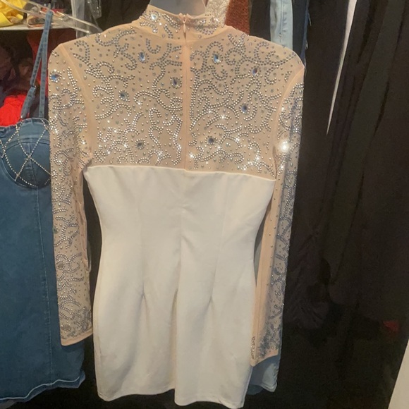 Beautiful studded mesh long sleeve dress. - Picture 6 of 6